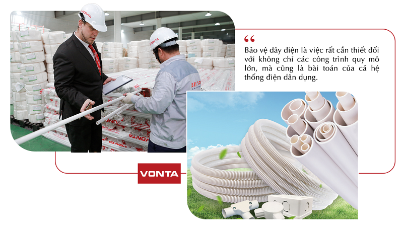 Đế nhựa âm, ống luồn dây điện VONTA