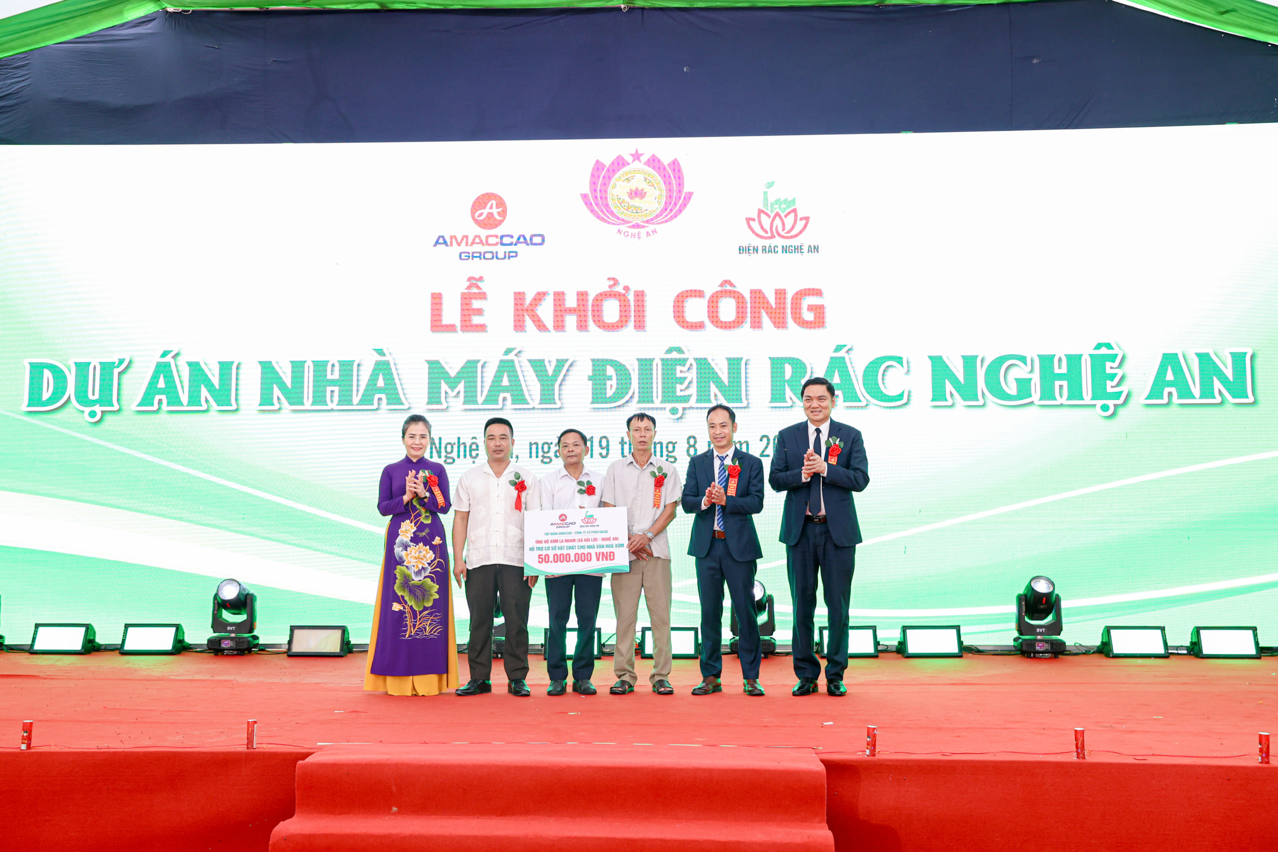 Hệ Sinh Thái Tập Đoàn AMACCAO Khởi Công Nhà Máy Điện Rác Nghệ An